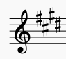 Key signature of E Major and C minor