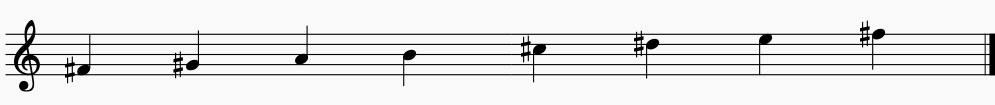 Here are the notes for the F# Dorian scale.