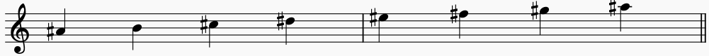 Here are the notes for the ascending scale of A# Phrygian 