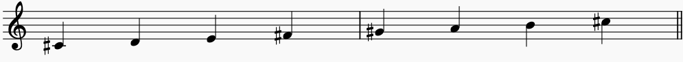 Here are the notes for the ascending scale of C# Phrygian 